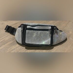 Sparkling Rhinestone Multi-Pockets Belt Bag